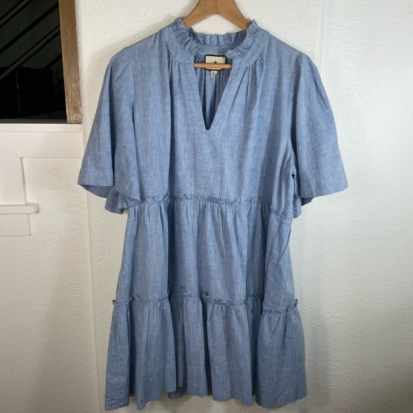 Tuckernuck Chambray Crawford mini dress  - Picture 2 of 6